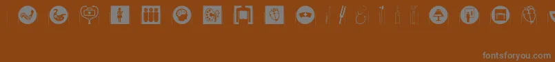 Healthcaresymbols Font – Gray Fonts on Brown Background