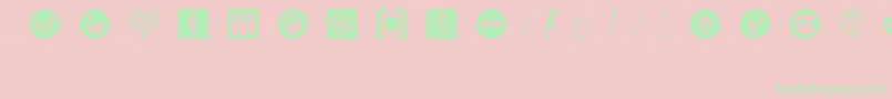 Healthcaresymbols Font – Green Fonts on Pink Background