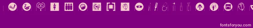 Healthcaresymbols Font – Pink Fonts on Purple Background