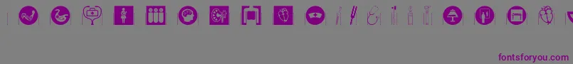 Healthcaresymbols Font – Purple Fonts on Gray Background