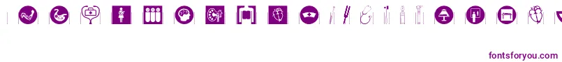Шрифт Healthcaresymbols – фиолетовые шрифты