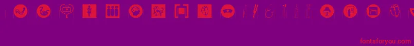 Healthcaresymbols Font – Red Fonts on Purple Background