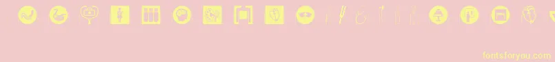 Healthcaresymbols Font – Yellow Fonts on Pink Background