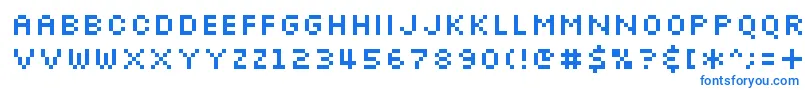 Шрифт Slkscr – синие шрифты на белом фоне