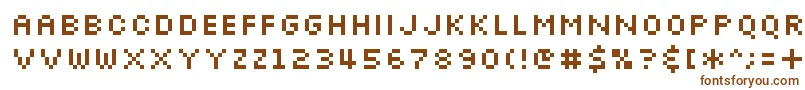 Slkscr Font – Brown Fonts on White Background