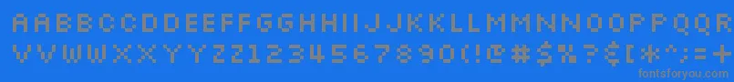 Шрифт Slkscr – серые шрифты на синем фоне