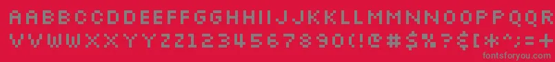 Slkscr Font – Gray Fonts on Red Background