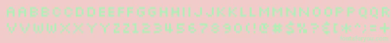 Slkscr Font – Green Fonts on Pink Background