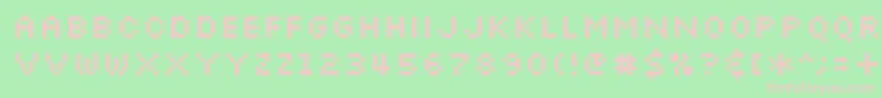 Шрифт Slkscr – розовые шрифты на зелёном фоне