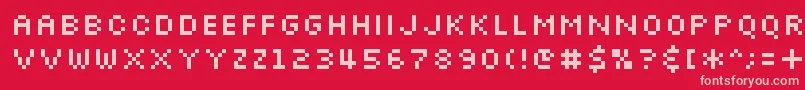 Slkscr Font – Pink Fonts on Red Background
