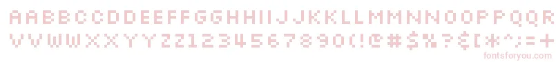 Шрифт Slkscr – розовые шрифты на белом фоне