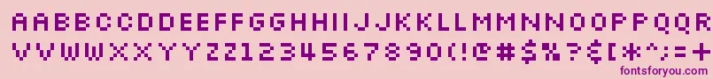 Slkscr Font – Purple Fonts on Pink Background