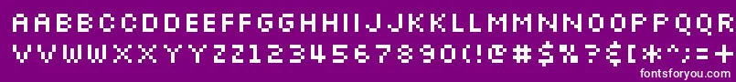 Slkscr Font – White Fonts on Purple Background