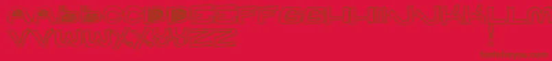 Fonte DesPot – fontes marrons em um fundo vermelho