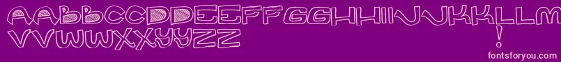 DesPot Font – Pink Fonts on Purple Background