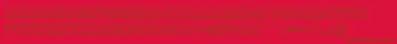 Police StoneAgeBt – polices brunes sur fond rouge