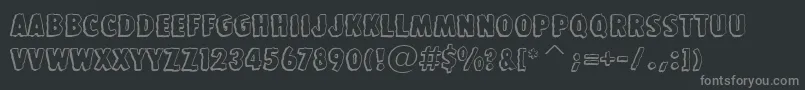 StoneAgeBt-Schriftart – Graue Schriften auf schwarzem Hintergrund