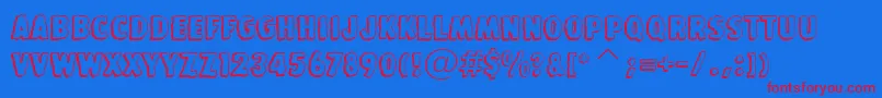 StoneAgeBt Font – Red Fonts on Blue Background