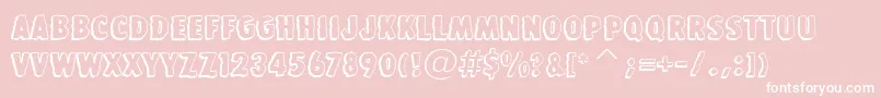 StoneAgeBt Font – White Fonts on Pink Background