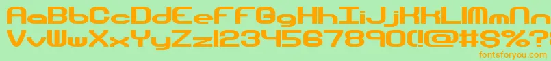 Hyperion Font – Orange Fonts on Green Background