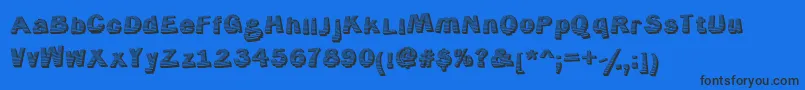 Jerrybuilt Font – Black Fonts on Blue Background