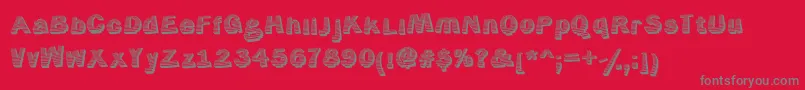 Jerrybuilt Font – Gray Fonts on Red Background