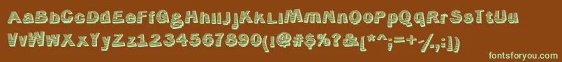 More about Jerrybuilt Font Jerrybuilt Font – Green Fonts on Brown Background