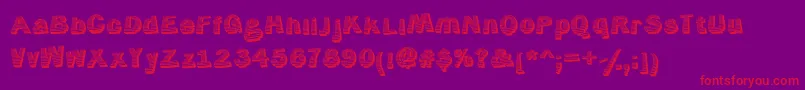 Jerrybuilt Font – Red Fonts on Purple Background