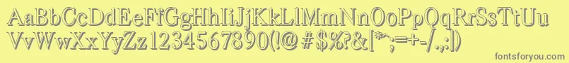 CasadshadowLightRegular Font – Gray Fonts on Yellow Background