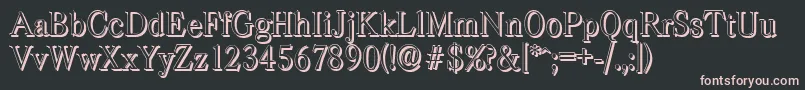 CasadshadowLightRegular Font – Pink Fonts on Black Background