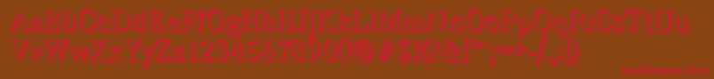 CasadshadowLightRegular Font – Red Fonts on Brown Background