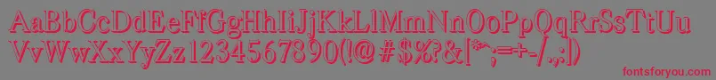 CasadshadowLightRegular Font – Red Fonts on Gray Background