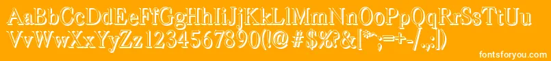 CasadshadowLightRegular Font – White Fonts on Orange Background