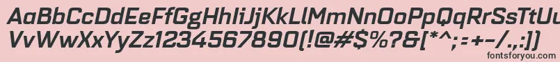 Quarcaextbolditalic Font – Black Fonts on Pink Background