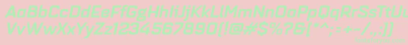 Quarcaextbolditalic Font – Green Fonts on Pink Background