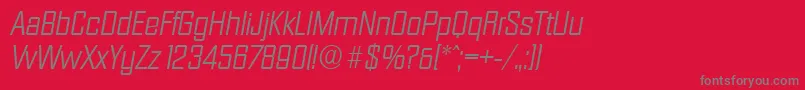 DiamanteserialLightItalic Font – Gray Fonts on Red Background