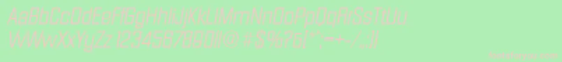 Police DiamanteserialLightItalic – polices roses sur fond vert