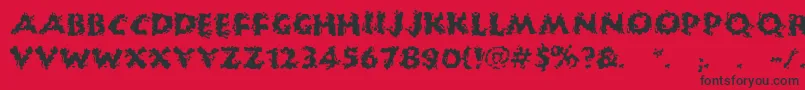 HuckleBuff Font – Black Fonts on Red Background