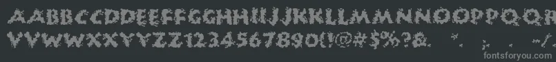 HuckleBuff Font – Gray Fonts on Black Background