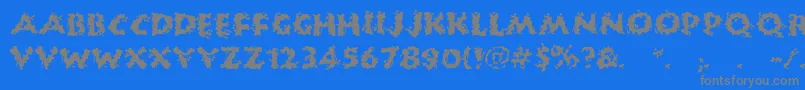 HuckleBuff Font – Gray Fonts on Blue Background