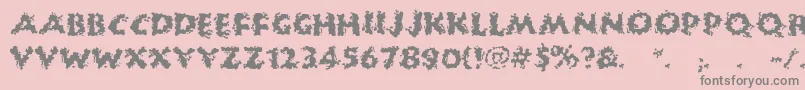 HuckleBuff Font – Gray Fonts on Pink Background