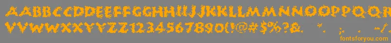 HuckleBuff Font – Orange Fonts on Gray Background