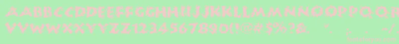 HuckleBuff Font – Pink Fonts on Green Background