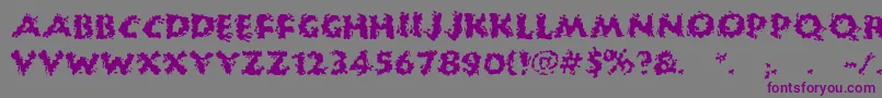 HuckleBuff Font – Purple Fonts on Gray Background