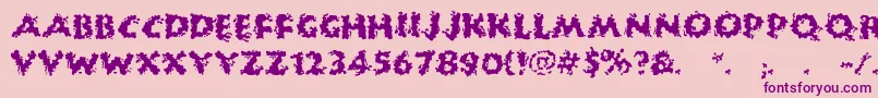 HuckleBuff Font – Purple Fonts on Pink Background