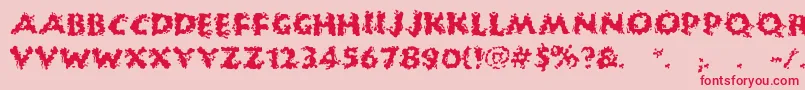 HuckleBuff Font – Red Fonts on Pink Background