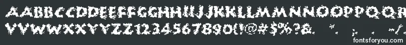 HuckleBuff Font – White Fonts on Black Background