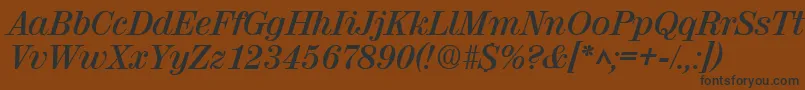 Шрифт ValenciaBoldItalic – чёрные шрифты на коричневом фоне