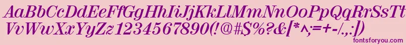 ValenciaBoldItalic Font – Purple Fonts on Pink Background