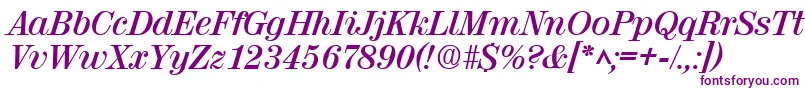 ValenciaBoldItalic Font – Purple Fonts on White Background